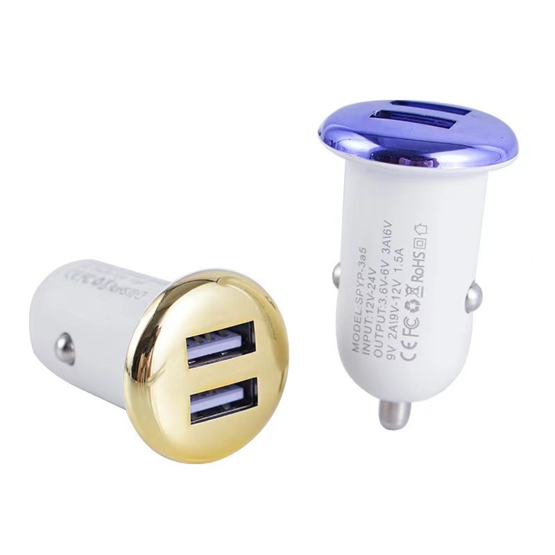 Quality Quick Charging 2 Port 20W Car Charger Portable Electric Dual USB Car Charger for sale