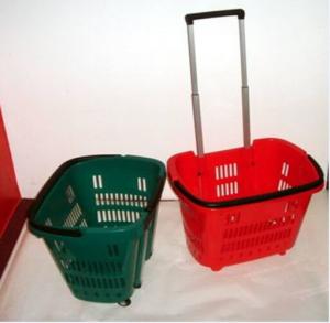 Quality Colorful Shopping Hand Baskets With Wheels for sale