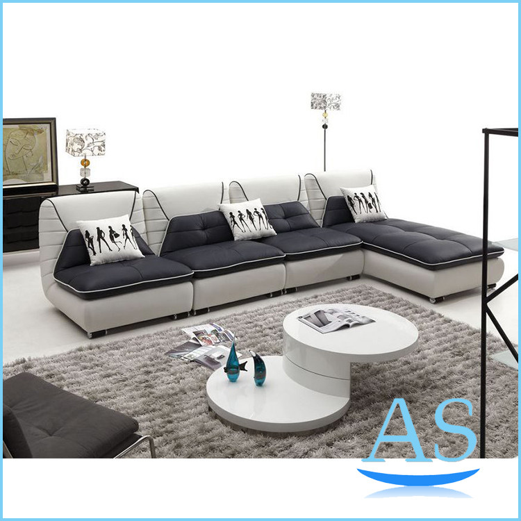 Quality living room furniture modern furniture Leather Sofa L shape sofa SL18 for sale