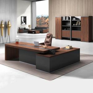 Thickness 50mm Executive Writing Desk Melamine Modern CEO Office Desk