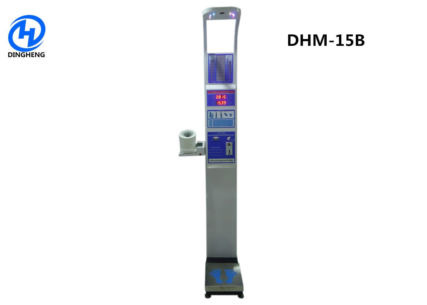 Quality DHM-15B Blood Pressure Meter With coin machine Height and Weight Health Scale digital body weight scale for sale