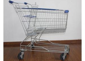 Quality Supermarket Metal Handcart Rustless 4 Wheels Shopping Trolley For Shop for sale