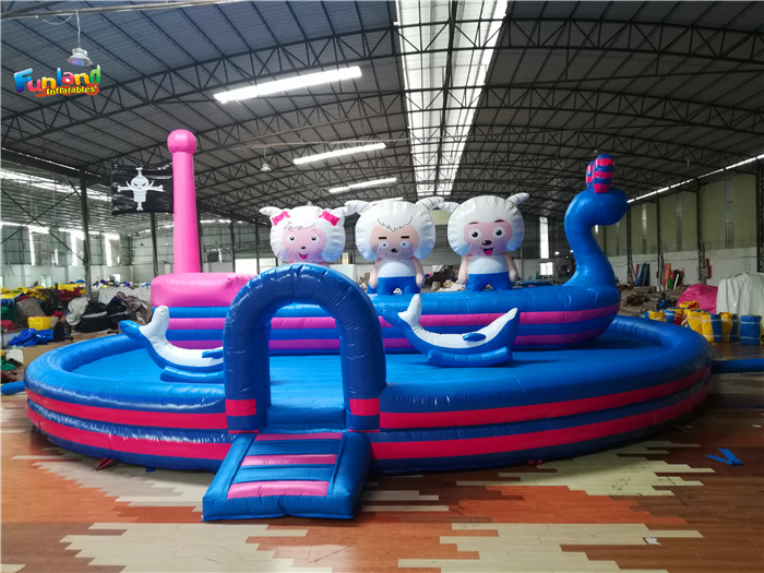 Quality Commercial Round 0.55mm PVC 12m Inflatable Bounce Houses Rental for sale