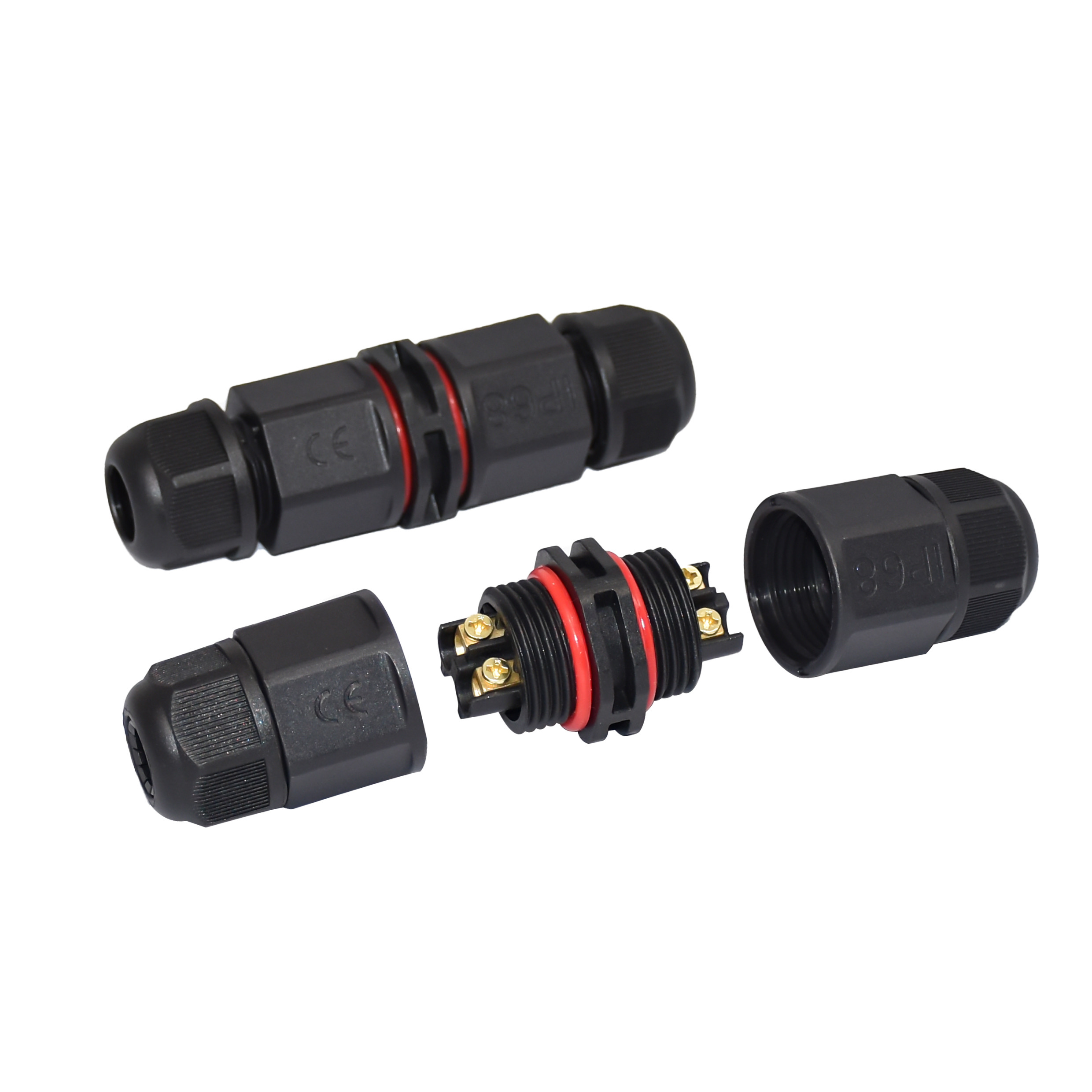 Quality IP68 Rubber AC DC M20 2 Pin Waterproof Connector For LED Module & Driver for sale