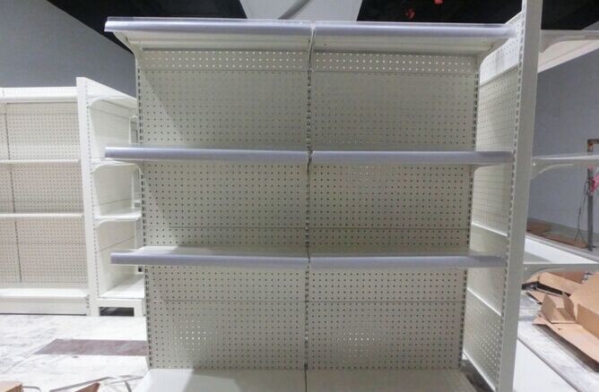 Quality Pegboard Supermarket Metal Shop Display Shelves Cold Rolled Steel Durable for sale