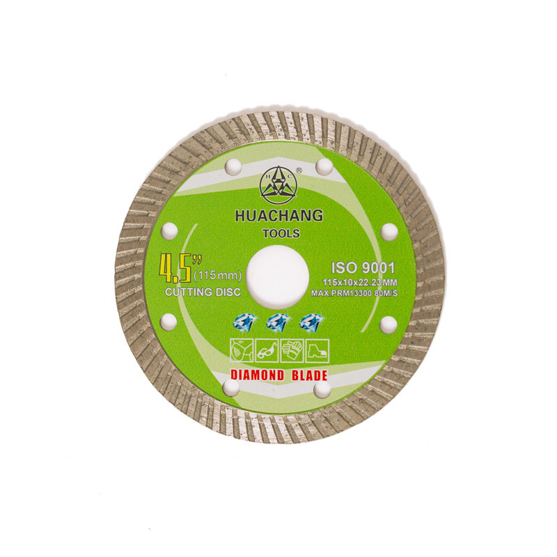 Quality 4.5 Inch 115mmx22.2mm General Purpose Wave Turbo Rim Diamond Blade For Masonry Smooth Cuts for sale