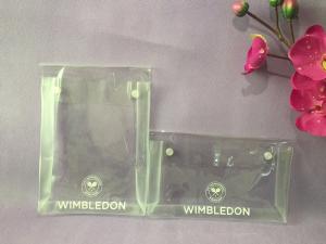 Heat Seal PVC Transparent Bag , Eco Friendly Clear PVC Button Bag