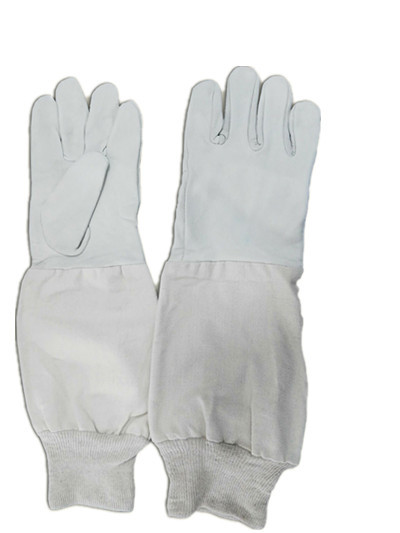 Quality Comfort  Beekeeping Gloves , Goatskin Bee Keeper Costume White Color for sale