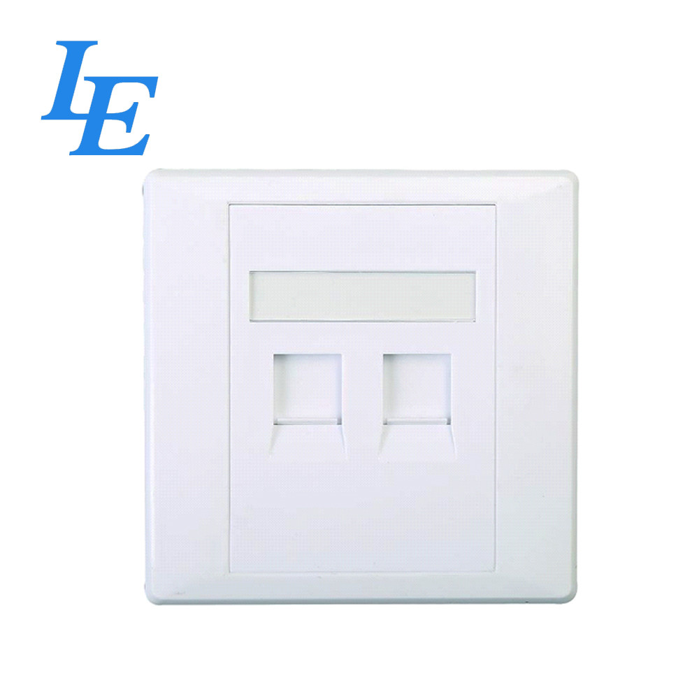 Quality White Rj45 Face Plate Wall Sockets , Data Point Faceplate PC Material for sale