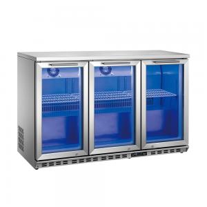 Quality Back Bar Refrigerator Stainless Steel Beer Cooler Fridge With Led Lighting for sale