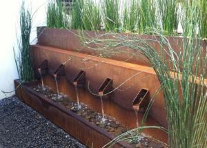 Quality Outside Metal Corten Steel Water Feature Unique Design For Hotel Yard for sale