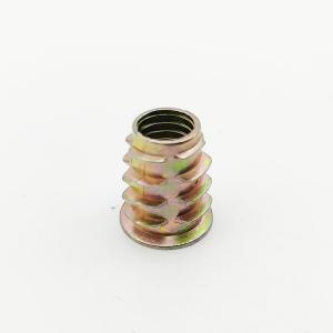 Quality 1/4 5/16 3/8 Zinc Alloy Furniture Wood Nuts Hex Socket Threaded Inserts Nuts for sale