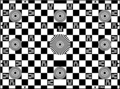 Chess Board Test Chart YE006 Resolution Test Target for Geometry and Resolution Checking