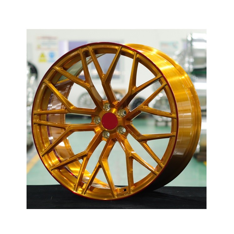 Quality VIRSRONWHEELE 22inch staggered brushed bronze custom forged wheels for sale
