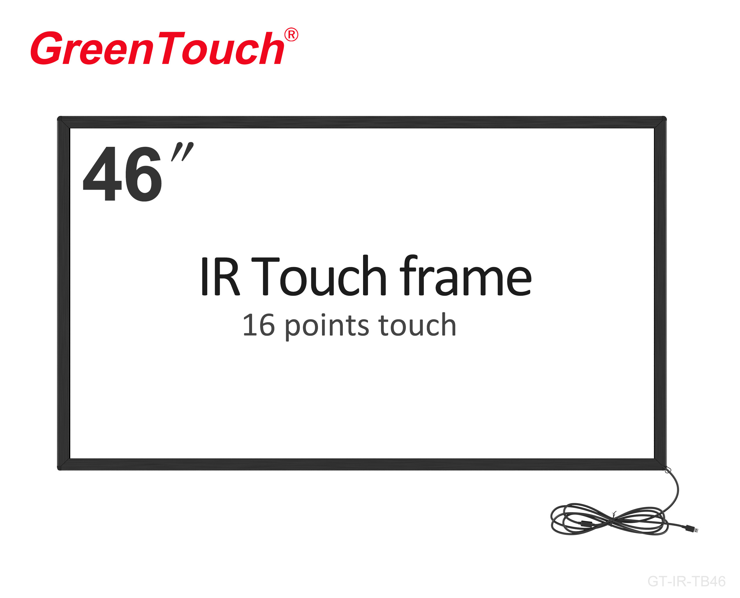 Quality DC DIY 46 Inch IR Touch Screen Frame USB Multi Touch Panel Kit ROHS Certification for sale