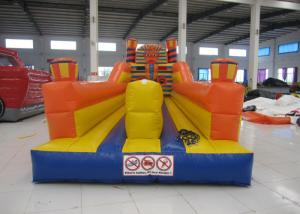 Quality Adult Inflatable Sports Games 2 Lane Bungee Run Inflatable Bungee Jump 10 X 3 X 3.5m for sale