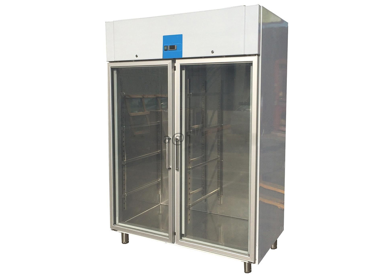 Quality CE Approved Glass Door Reach-In Upright Chiller Imported Embraco Compressor Commercial Refrigerator Freezer for sale