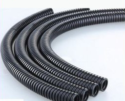 China Black Plastic Flexible Wire Conduit With Size ID:4.5mm-48.5mm on sale
