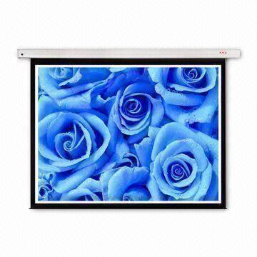 Quality Motorized Projection Screen with Square Metal Casing and Built-in Multiple Control PC Board for sale