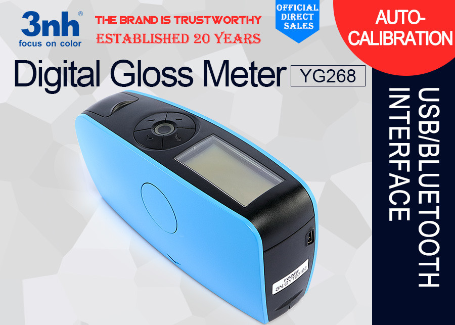 Quality YG268 Tri Angle Digital Gloss Meter Marble Metal Architectural Ceramic Test Machine for sale