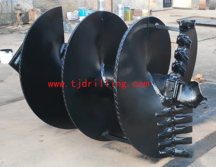 double cut drilling auger for soil dia600mm used for deep foundation piling work