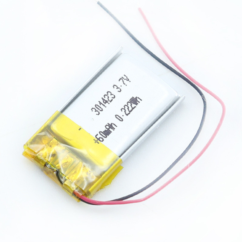 Buy 301423 55mah 60mah Slim Lipo Polymer Battery 3mm Thick For Speaker at wholesale prices