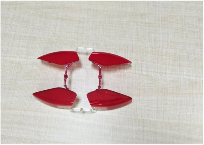 Quality Red Car Lamp Cover Prototype Injection Molding In Automotive Industry 4 Cavities for sale