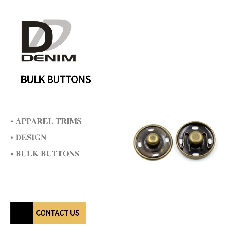 Quality Small Brass Metal Buttons Electroplating Color Snap Buttons For Clothing for sale