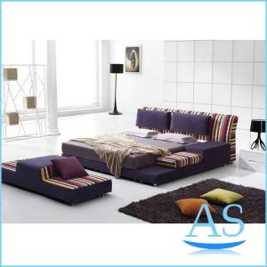 Quality China supplier wholesale fashion purple color bed sofa bed lovely model bed SC17 for sale