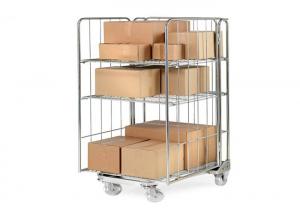 Quality Nestable Folded Metal Cage Trolley Welded Wire Mesh Logistics Trolley for sale