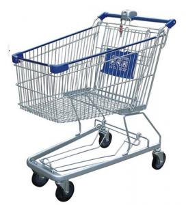Quality Multi - Function Wire Shopping Carts USA Type Coin Locked Metal Shopping Basket for sale