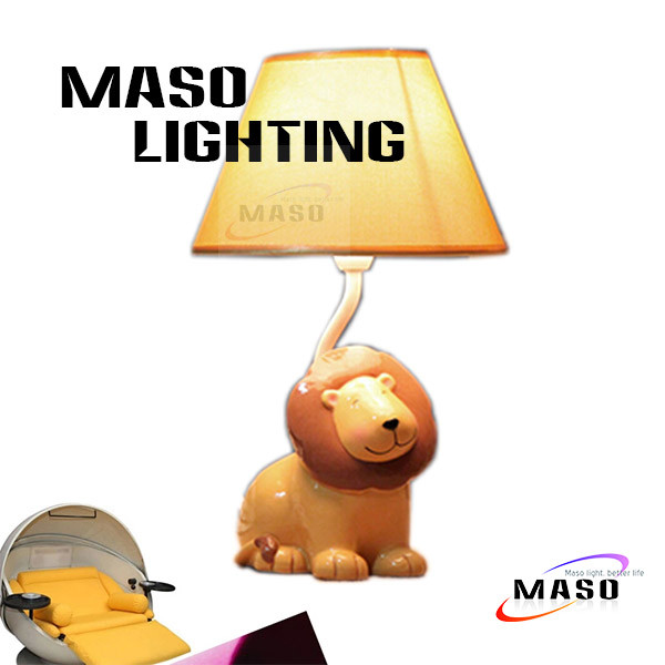 MASO Cute Cartoon Animal Table Lamp Lion Stand for Child Study room, bedroom MS-T3018