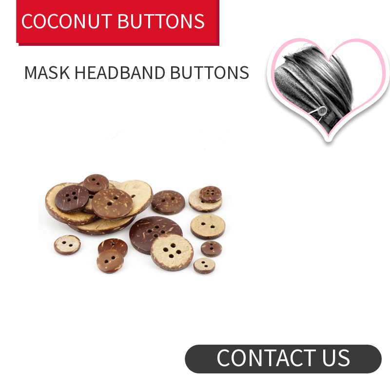 Quality Coconut Buttons Headband for Face Mask 4holes / 2 holes for sale