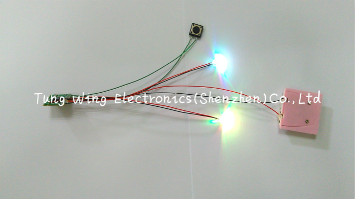 Quality 2 Colorful LED And 1 Button Flashing  LED Module with Beautiful Lights for sale