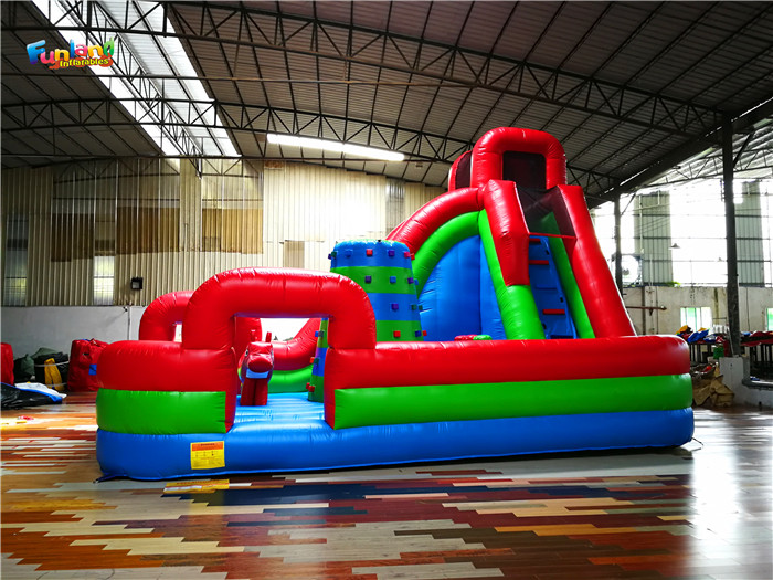 Quality All In On Backyard 120V Inflatable Slide With Climbing Wall for sale