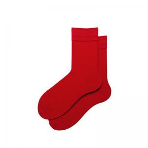 Quality Retro Lady Cotton Loose Plain Coloured Socks Solid Color Tube for sale