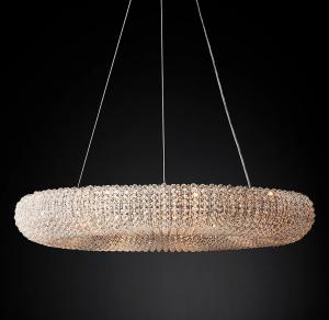 Buy cheap Chrome Finished RH Crystal Halo Chandelier 32 Inch For Home Decor from wholesalers