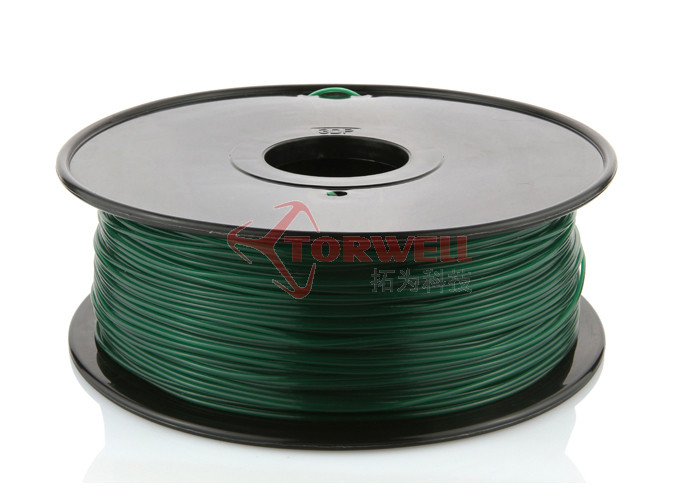 Quality Toughness 1.75MM 3D Printer PLA Filament Dark Green , ABS / HIPS 3D plastic filament for sale