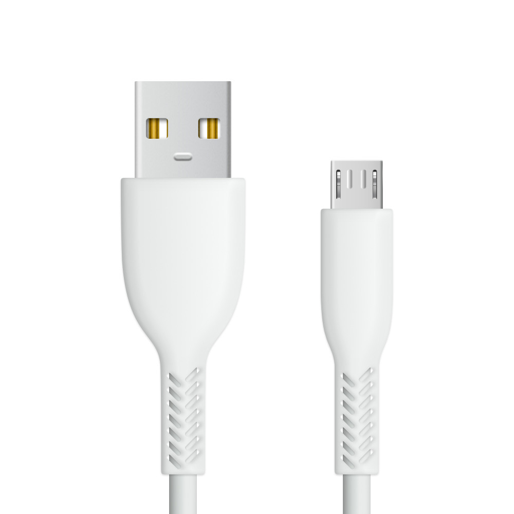 Quality Nets Tail TPE USB Cable PVC White Black 5V 2.1A 1.5M 2M Sync Data Transfer for sale