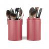 Buy cheap Cylindrical Makeup Brush Tube Case Red Vegan Leather Satin Lining from wholesalers