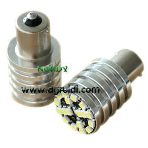 Quality AUDI canbus 1156 18smd3528 8W Error Free LED Bulbs high bright chromed cylinder bulb for sale