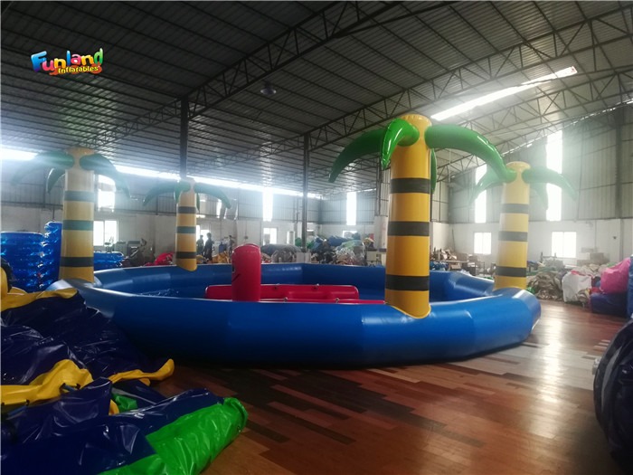 Quality Children Giant Palm Fence 6m 90kg Inflatable Swimming Pools for sale