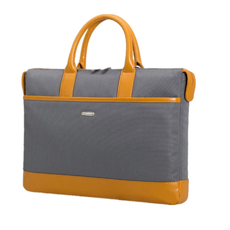 Quality Grey with pu trim fashionable  2014 best selling laptop bag for sale