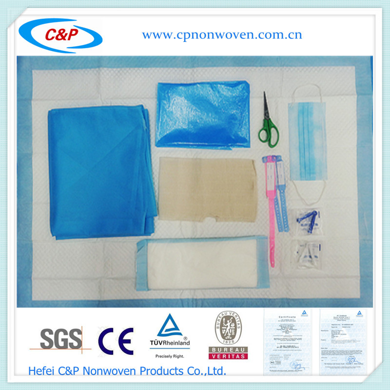 Non woven and PE Laminated Surgical Delivery Drape Pack