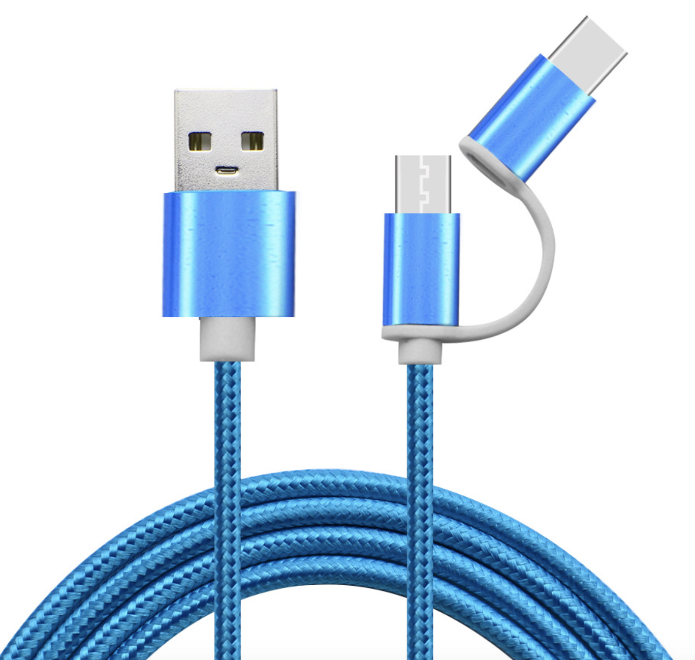 Factory price 2 in 1 usb cable type-c and micro usb cable for android