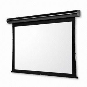 Quality Tab-tensioned Motorized Projection Screen with Smart Control System and Floating Bracket System for sale