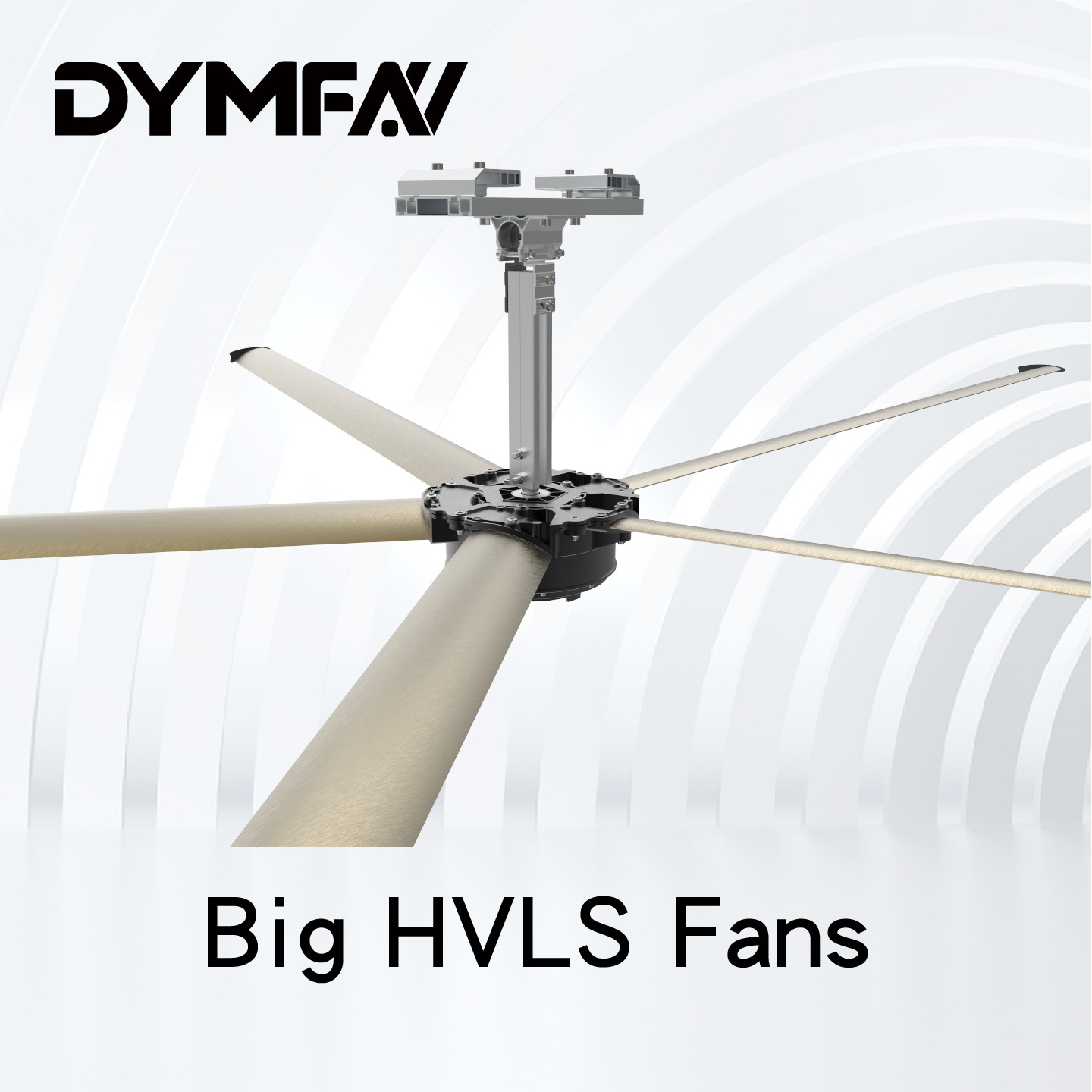 Quality 4.3m 0.7kw Gearless Big HVLS Fans PMSM Ceiling Fans For Gyms for sale