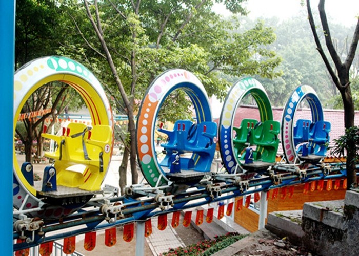 Quality Multi Color UFO Cycle Monorail Ride , Track Car Model Roller Coaster Attractions for sale