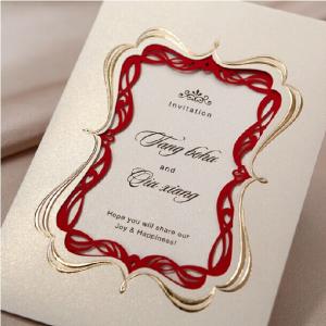 Quality Beige Laser Cut Wedding Invitations Business Birthday Invitations Personalized Printing Convites De Casamento 14110805 for sale