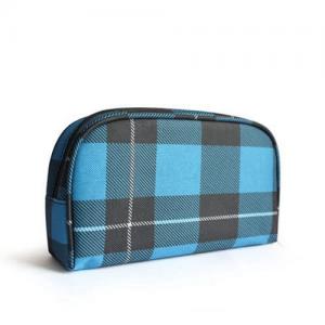 Quality Custom Blue Small Cosmetic Bags , Travel Makeup Bag With Brush Compartment  for sale